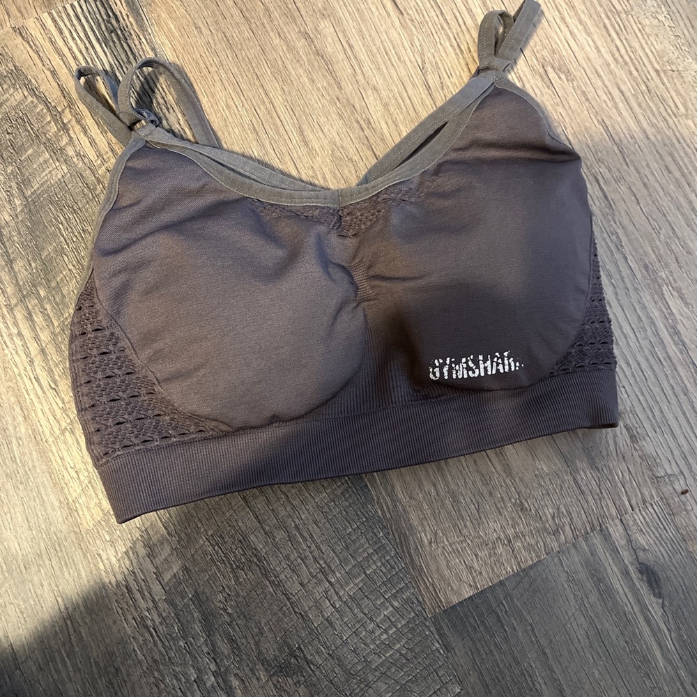 Gym shark dark grey sports bra
